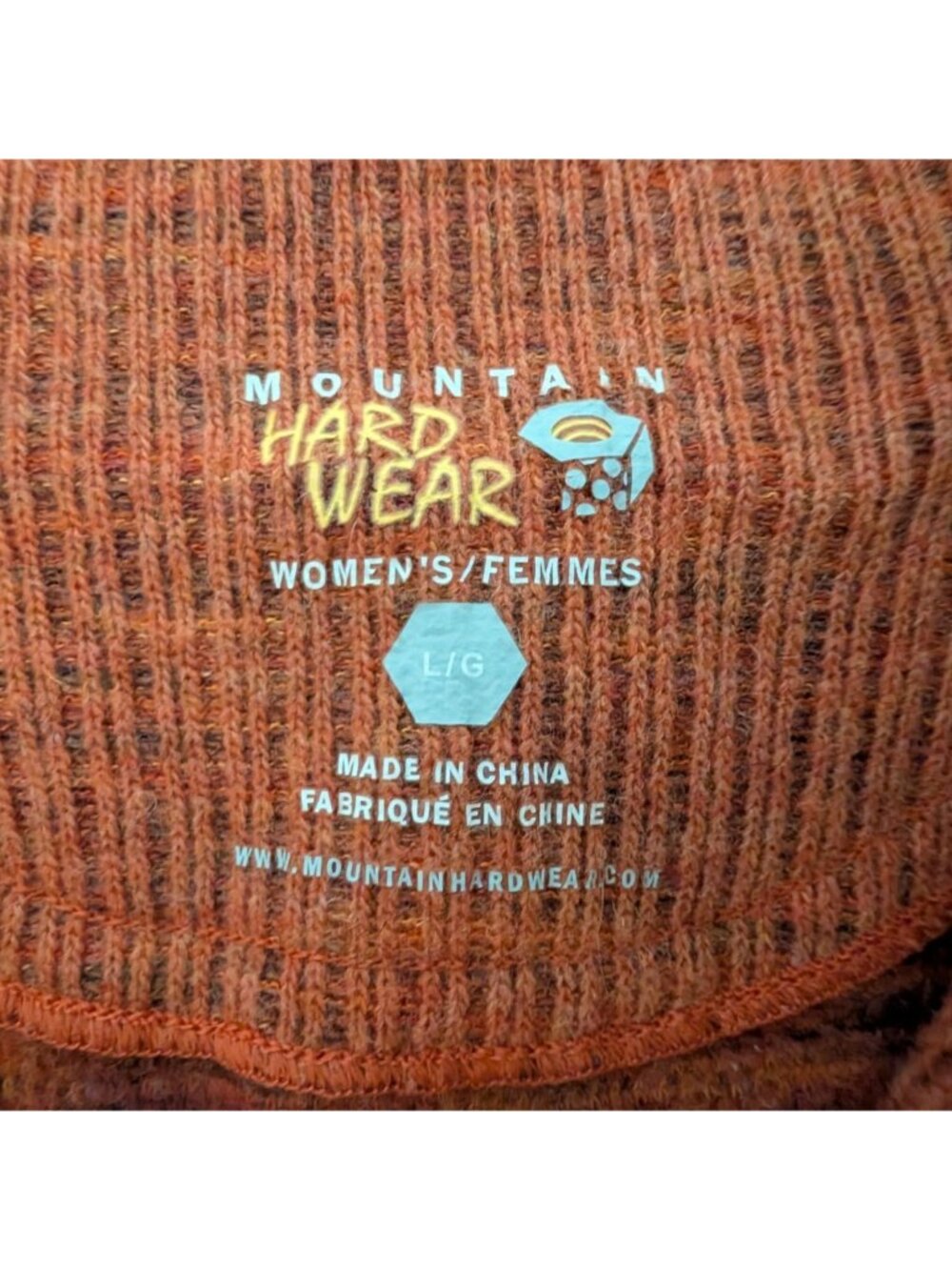 Mountain Hardwear Womens L Wool Blend Orange Sweater For Hiking & Outdoor Activi - Picture 4 of 12